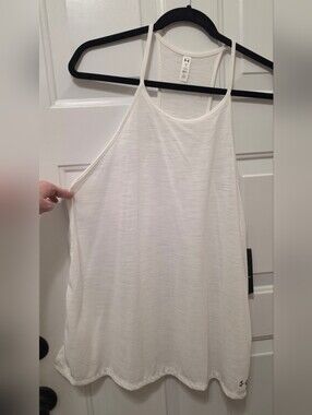 Under Armour White Slim Racerback Tank Top